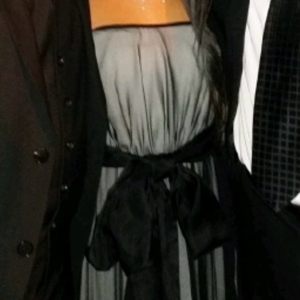 Marchesa Notte Silk Gown. Black. Petite Size 4